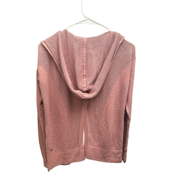 Lululemom Women's Pink Hooded Sweater Wrap Size Medium 6 / 8 Still Movement - Picture 7 of 14